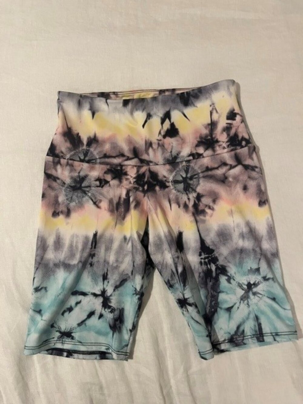 Anthropologie legging shorts, Size M/L, fun summery tie-dyed look